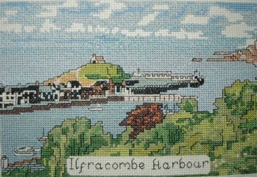 Ilfracombe Harbour in Devon cross stitch kit