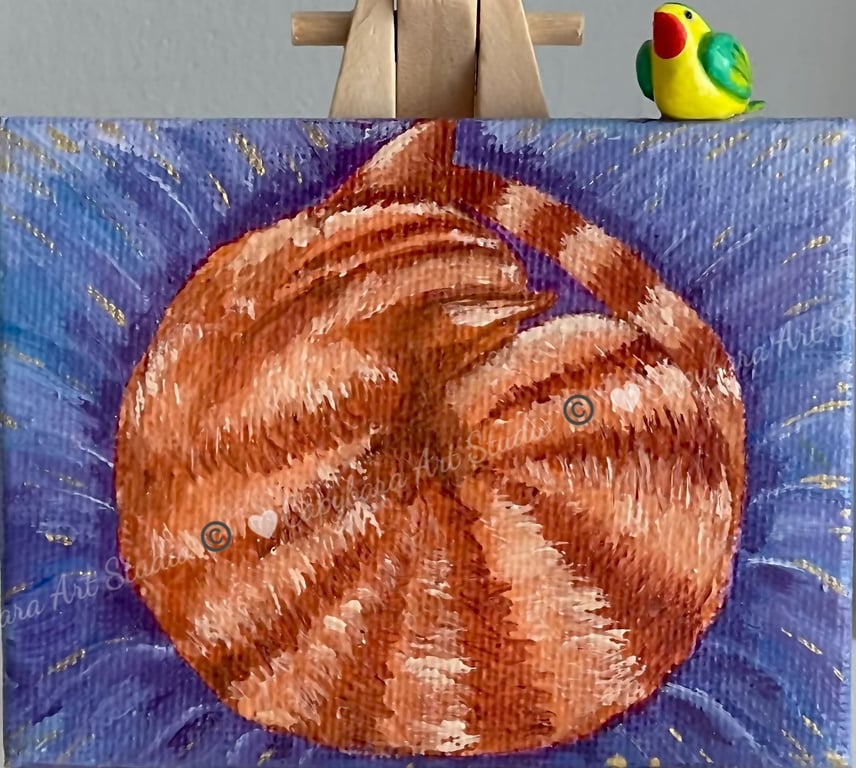 'The Nap' Small Original Oil Painting