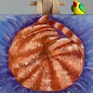 'The Nap' Small Original Oil Painting