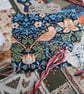 Autumn Brown Bird Slow Stitching Kit large - vintage and reclaimed textiles - Image 9