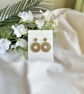 Gold Glitter Hoop Earrings - Acrylic - Image 2