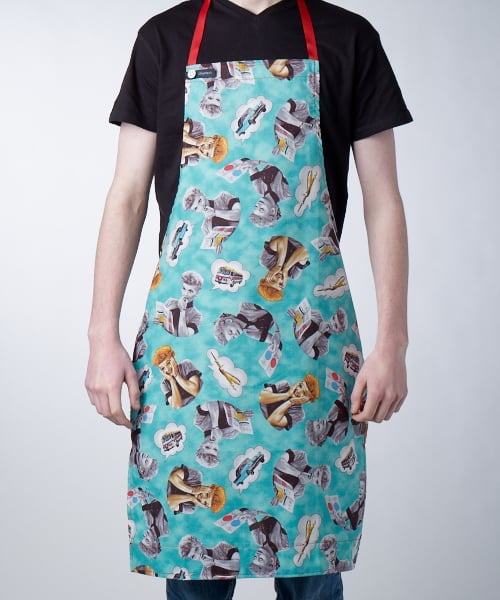 GAYPRON  Aprons in retro pin up I Love Lucy fabric by Alexander Henry