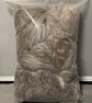 100g natural wool fibres - grey