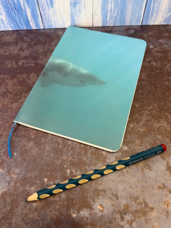 Notebook, Marine themed, A5 (ish), made from up-cycled and recycled materials.
