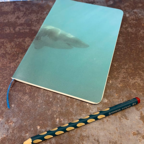 Notebook, Marine themed, A5 (ish), made from up-cycled and recycled materials.