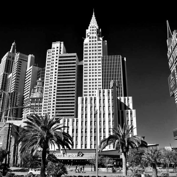 New York New York Hotel Las Vegas America 18"x12" Print