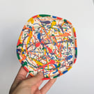 Rainbow Tray Paint Splatter Abstract