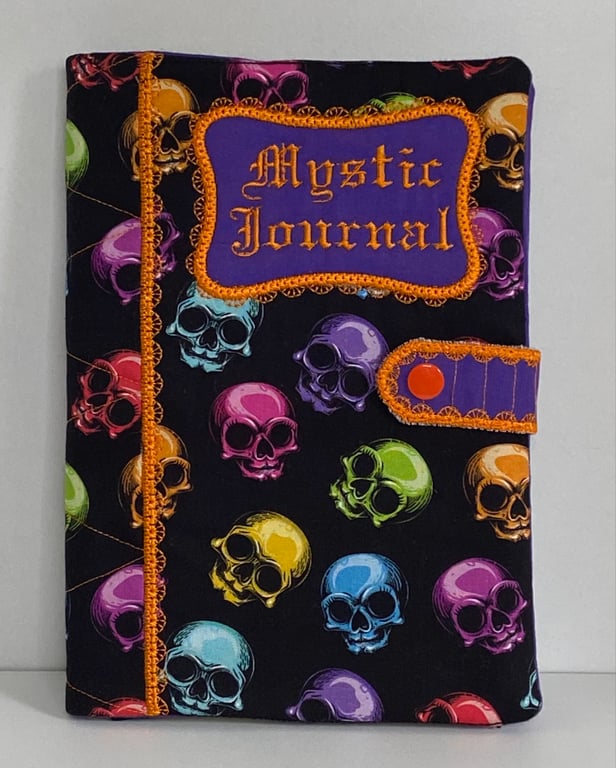 A5 Notebook with Reusable Book Cover - SKULLS 