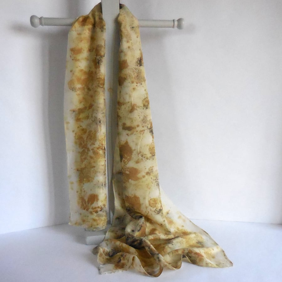 Eco Botanical printed silk scarf