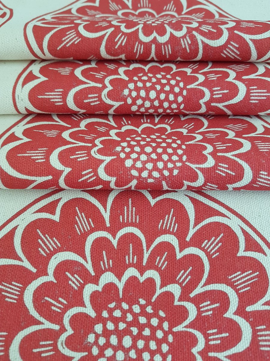 Rosette Fabric - Red