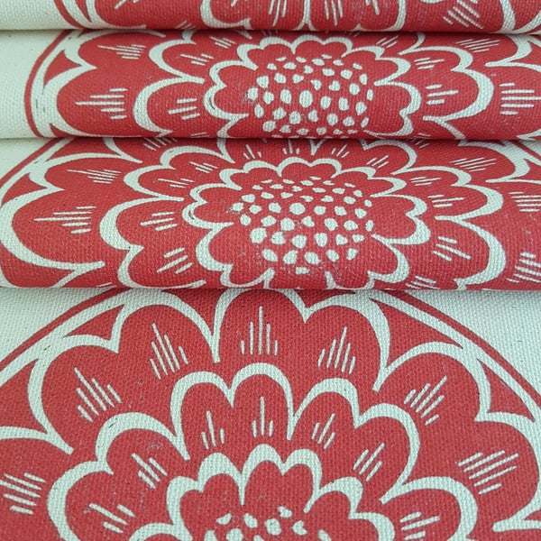 Rosette Fabric - Red