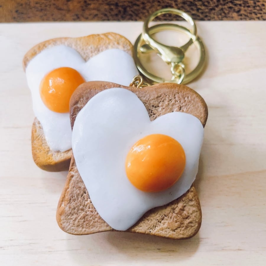 Egg on Toast Keyring