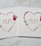 Mum Embroidered Card, Mother's Day Card, New Mum Card - Image 6