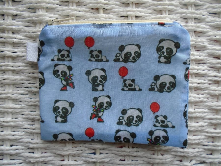 Fun Panda Themed Coin Purse or Card Holder.
