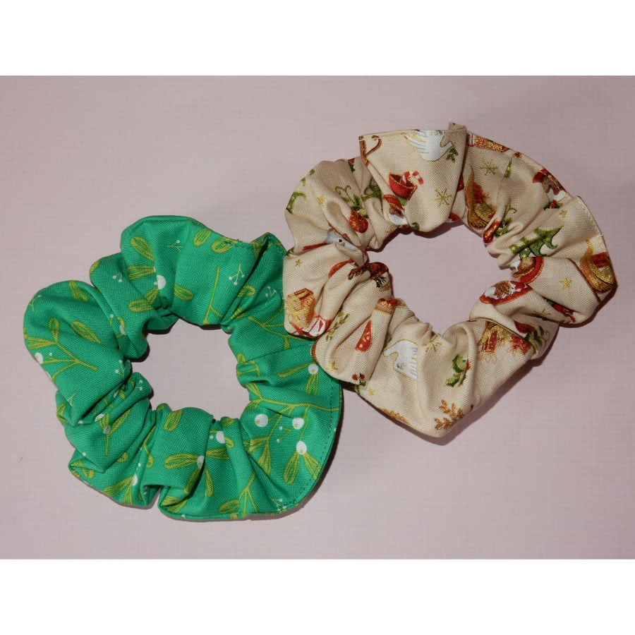 Scrunchies mistletoe and presents