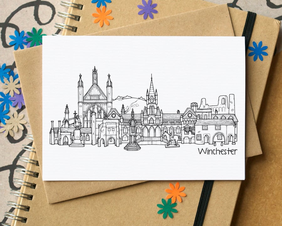 Winchester Skyline Greetings Card