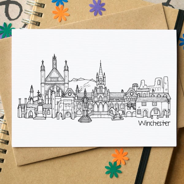 Winchester Skyline Greetings Card