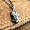 Sterling Silver Dolls Face Fragment Necklace Mudlarking Find