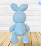 Blue crochet plush bunny soft toy, or bunny and boots set. UKCA tested. - Image 5