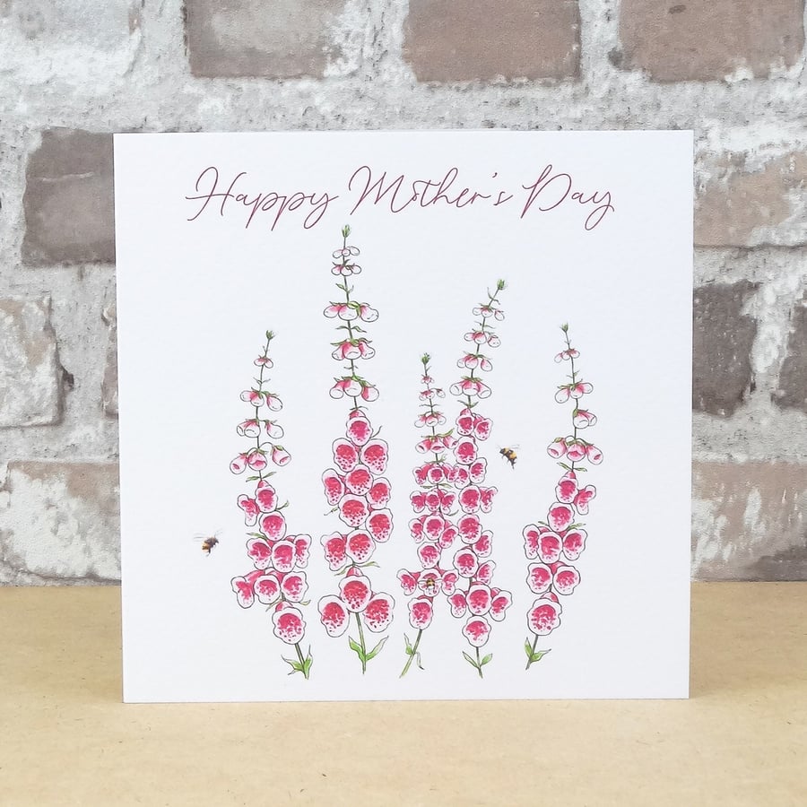 Mothers Day Card Foxglove
