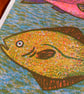 Three Fishes, 3-colour risograph print - Image 3