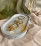 Earthy Grey Marble Effect Trinket tray