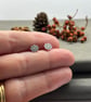 Handmade Sterling Silver Halloween Cobweb Stud Earrings - Image 2