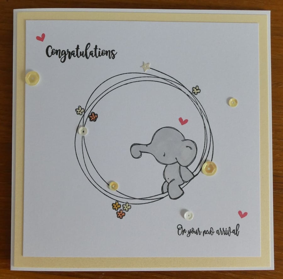 New Baby Card - Elephant