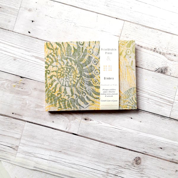 Fossil Print Watercolour Sketchbook or Journal