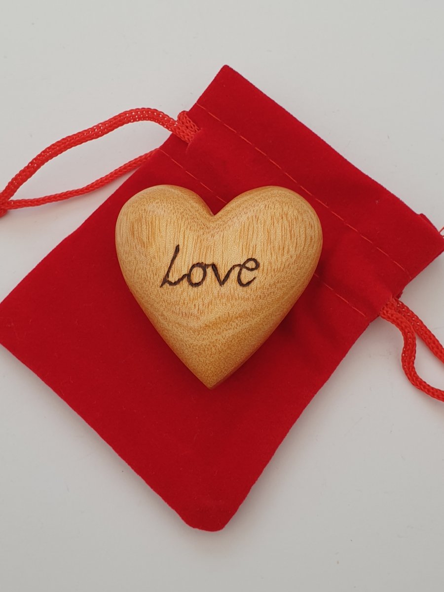 Personalise with any word or name wooden love heart