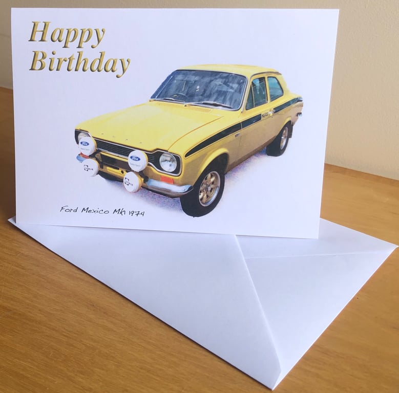 Ford Mexico Mk1 1974 - Birthday, Anniversary, Retirement or Plain Card