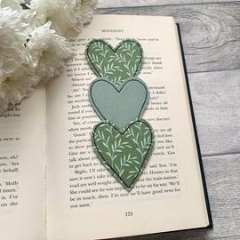 Heart trio bookmark, book lover gift