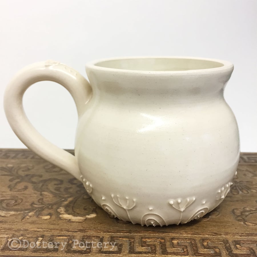 Ceramic mug hand thrown mug pottery mug coffee cup tea mug