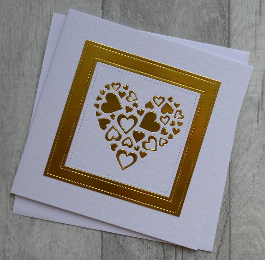 Heart of Hearts - Golden Wedding Anniversary, Wedding, Love Card