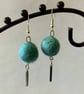 Merino wool ball earrings - Image 1