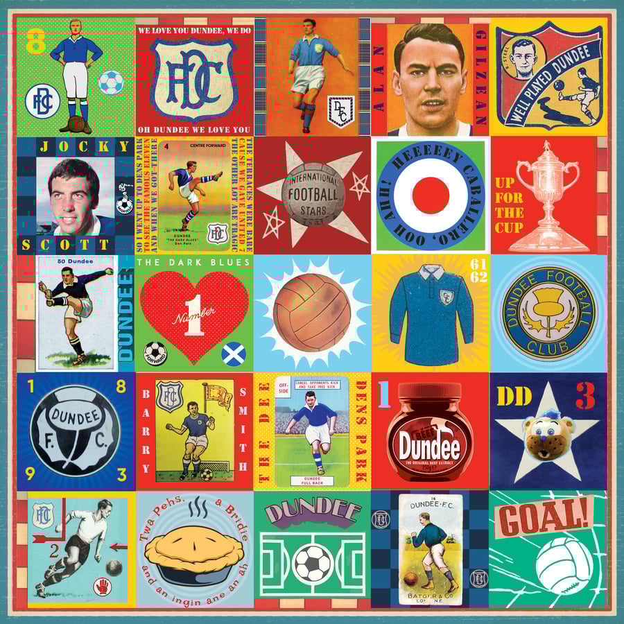 Dundee FC Pop Art Football Print