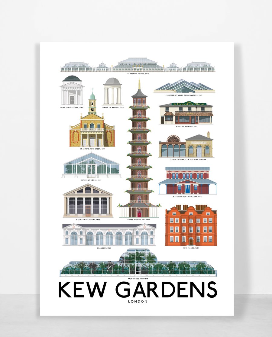 Kew Gardens A3 Print