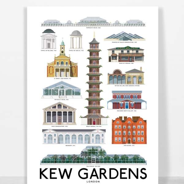 Kew Gardens A3 Print