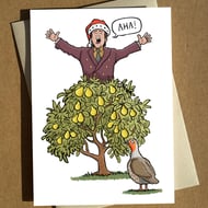 Partridge in a Pair Tree Christmas Card A6
