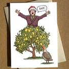 Partridge in a Pair Tree Christmas Card A6