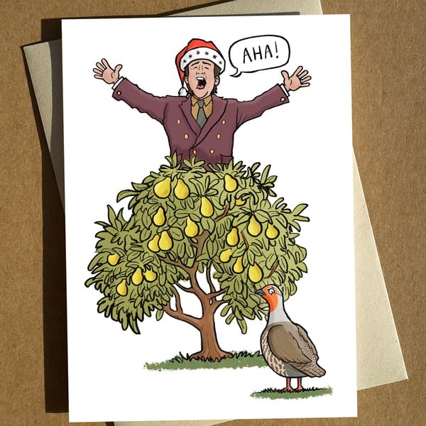 Partridge in a Pair Tree Christmas Card A6