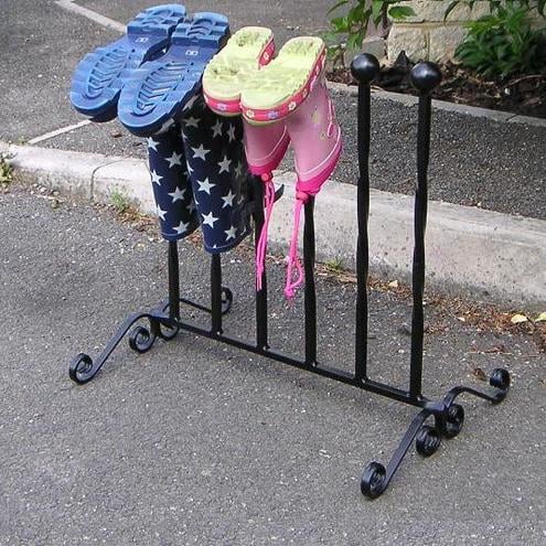 Iron Welly boot rack