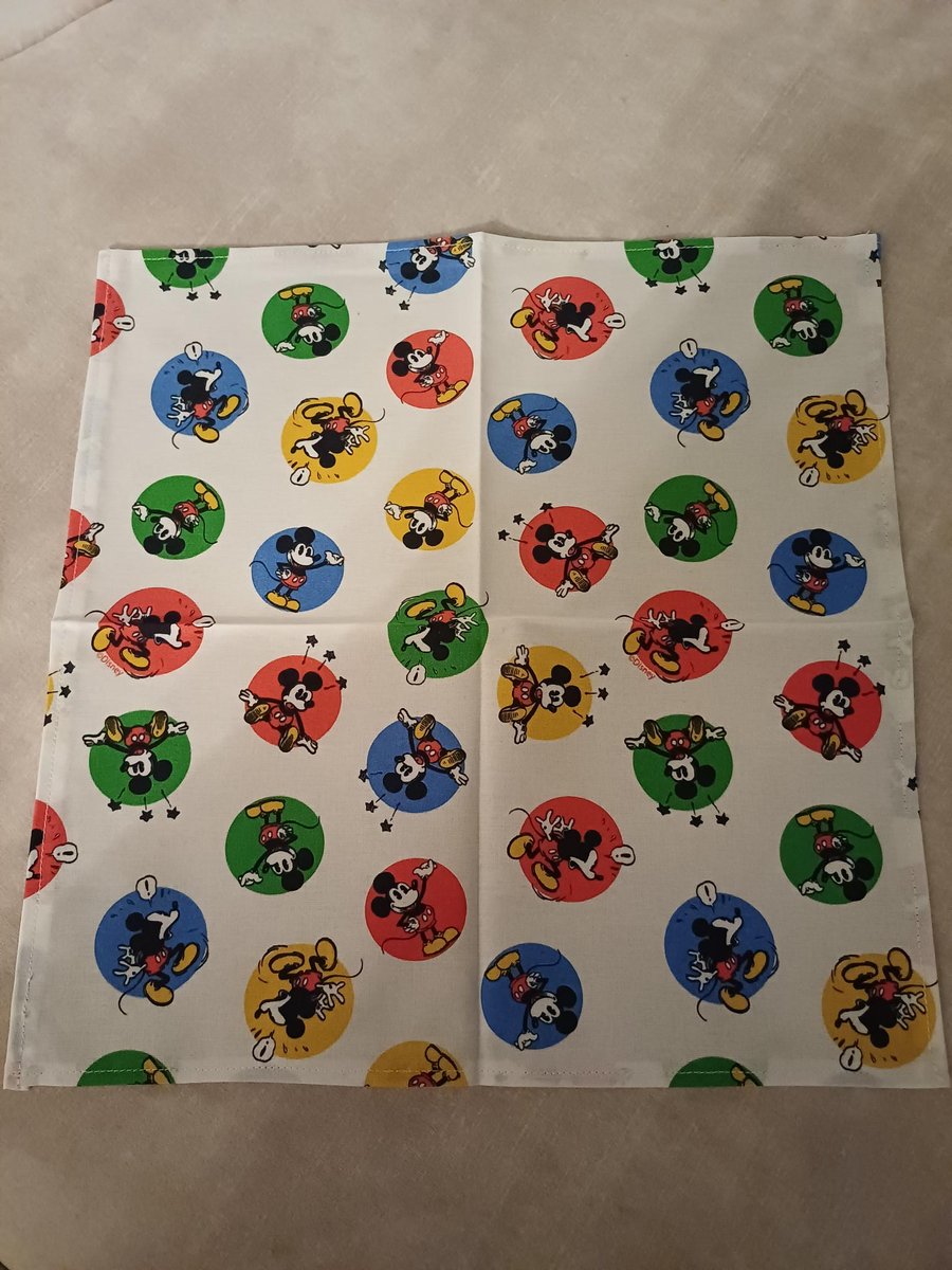 Handmade Children's Handkerchief Mickey Mouse Design