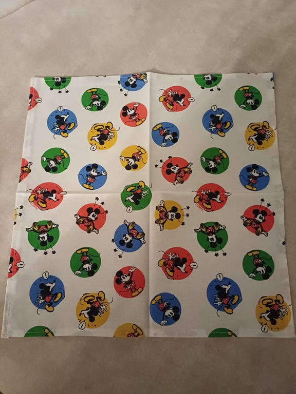 Handmade Children's Handkerchief Mickey Mouse Design