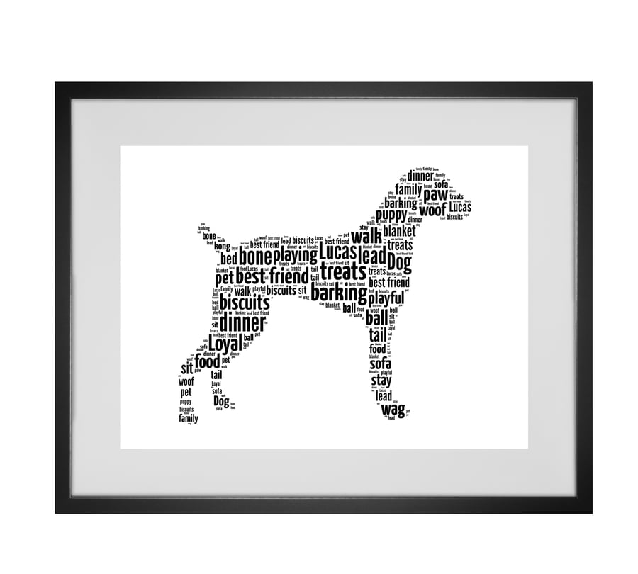 Personalised Weimaraner Dog Design Word Art Gifts 