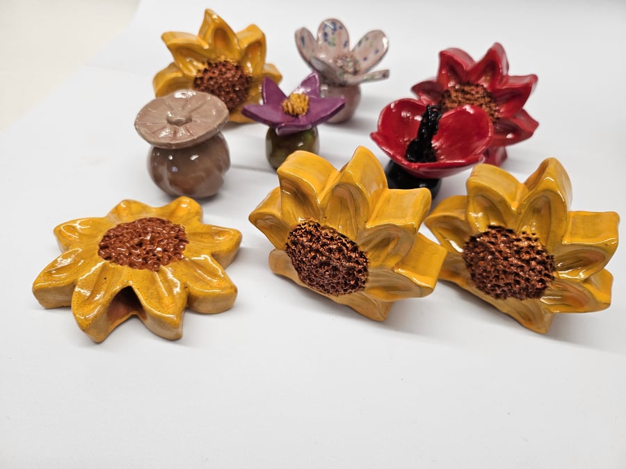 Cane Tops for Your Bamboo Sticks - Flower Collection