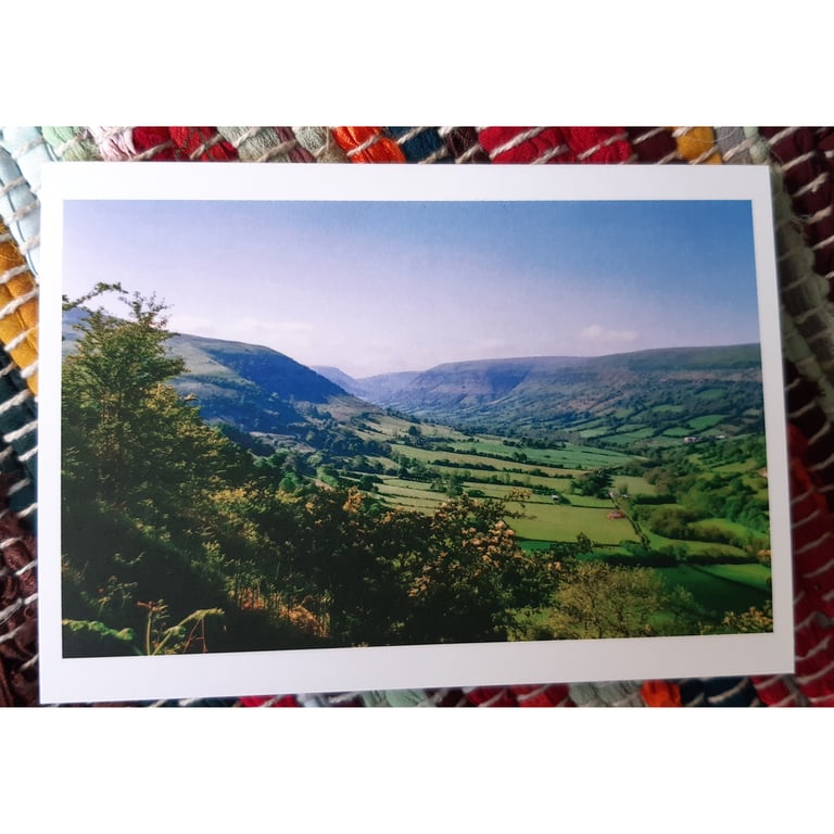 Llanthony Valley View, Bannau Brycheiniog, A6 Greetings Card Landscape Photo