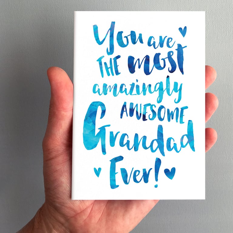 The Most Amazingly Awesome Grandad Greeting Card - Father's Day Grandpa Birthday