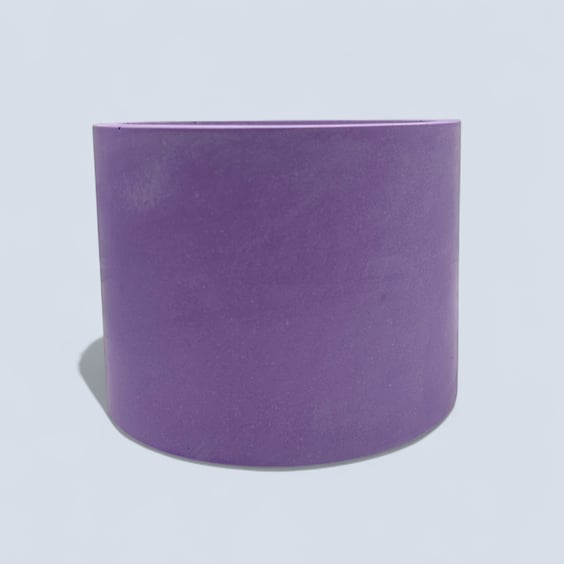 Large Round Lilac Plant Pot Holder - Mauve 15 cm Planter