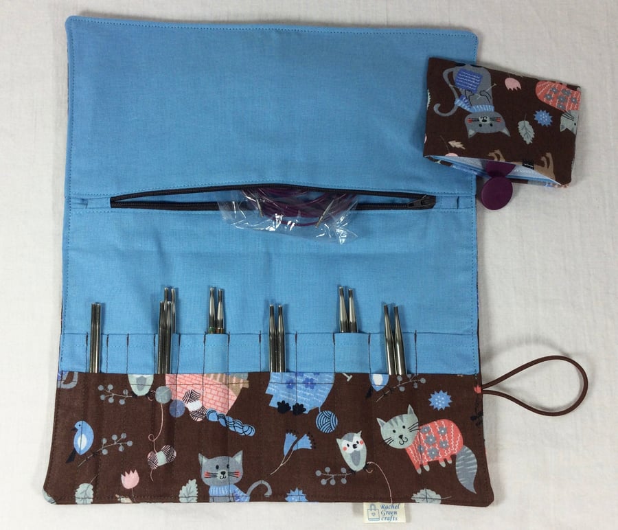 Cats Interchangeable needle case, interchangeable organiser, addi needle case, 
